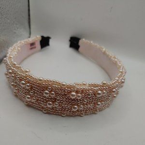 Headband Blush Pink Faux Pearls